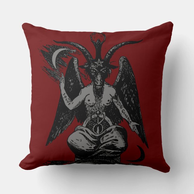 baphomet throw pillow (Front)