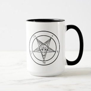 Baphomet ( White)/with Anton LaVey Sigil Mug