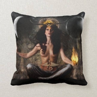 Baphomet Witch Goddess Throw Pillow