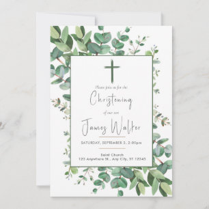 Baptême bébé Christening Invitation