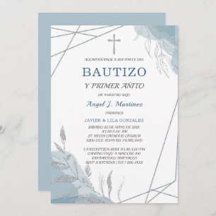 Baptême Boy Invitation Espagnol