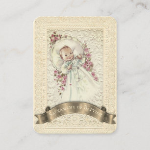 Baptême catholique du bébé - Souvenir Carte Sainte
