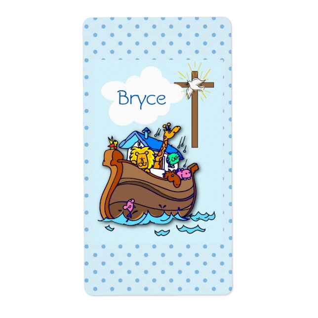Baptême d’arche de Noé, Bleu de garçon (Devant)