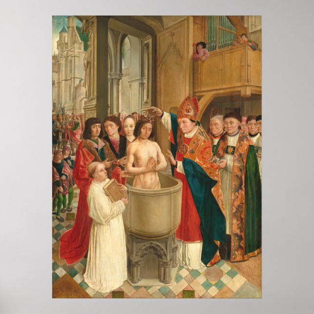 Baptême de Clovis - Poster des Beaux-Arts de Saint (Devant)