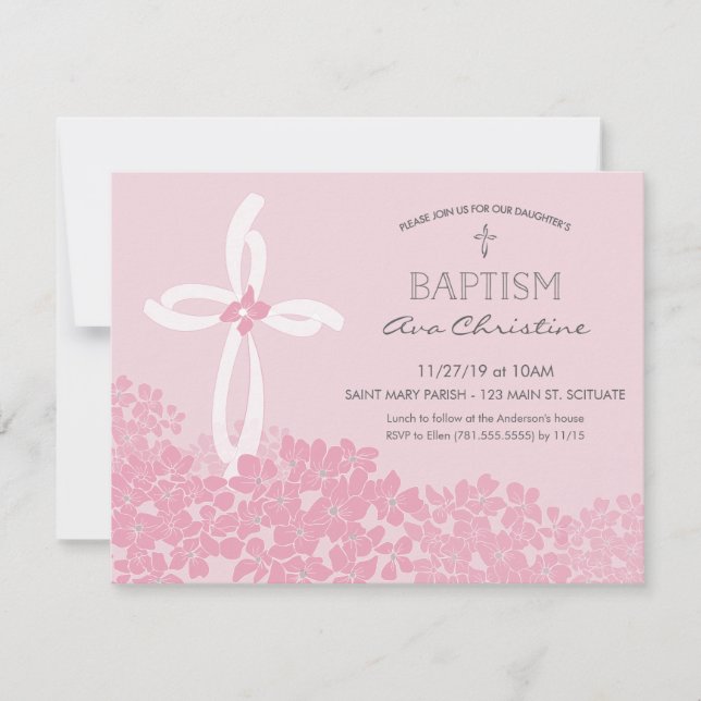 Baptême de la fille, Invitation à baptiser avec Cr (Devant)