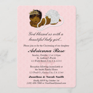 Baptême de la petite fille Invitations de baptême 