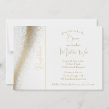 Baptême de poussière d'or classique Invitation mag