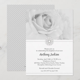 Baptême de Rose Noire & Blanc, Invitation Baptême