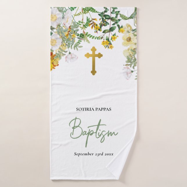Baptême du baptême orthodoxe grec (Serviette de bain)