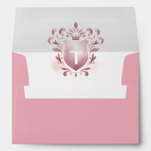 Baptême Enveloppe Élégante Dusty Rose