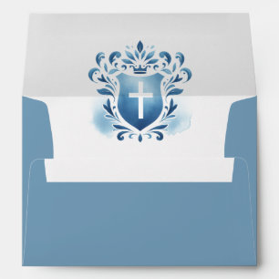 Baptême Enveloppes élégant Dusty Blue