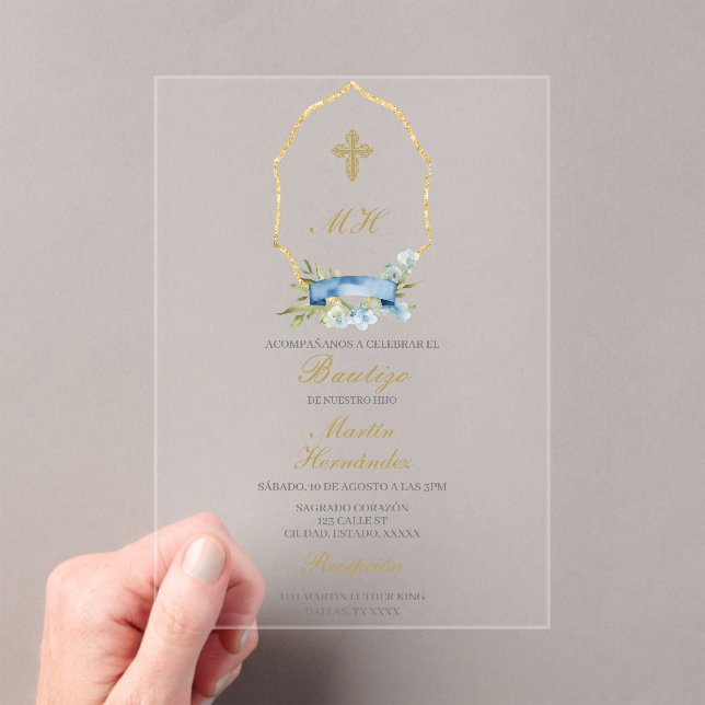 Baptême Espagne Invitation (In situ (ordinateur de poche))