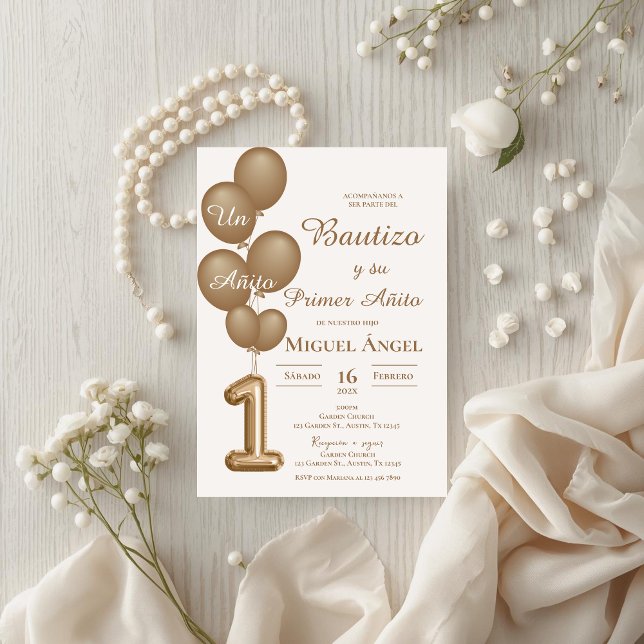 Baptême et invitation pour la première année en es (Créateur téléchargé)