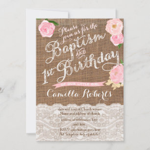 baptême fille invitations anniversaire, baptême ro