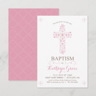 Baptême, Invitation Christening, Invitation Baby G