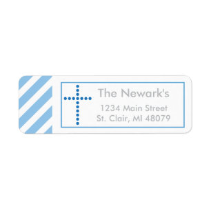 Baptême, Sainte Communion   Étiquette de adresse C