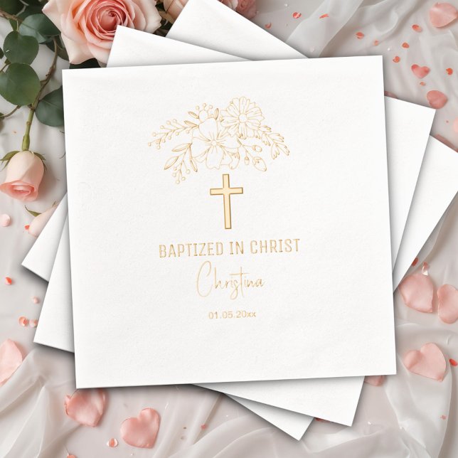 Baptisé dans Christ Floral Cross événement religie (Créateur téléchargé)