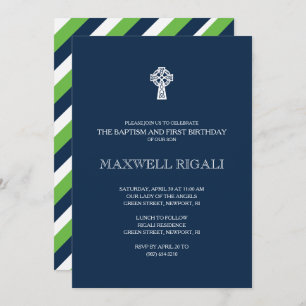 Baptism and First Birthday Invitation