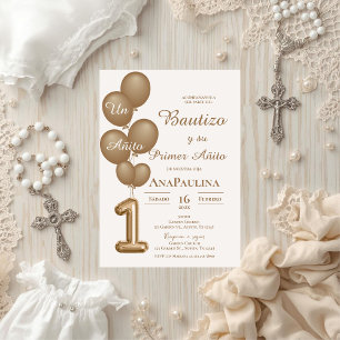 Baptism and first year invitation in Spanish