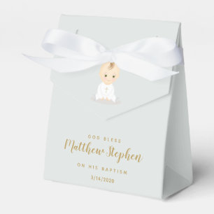 Baptism Baby Boy Favor Box
