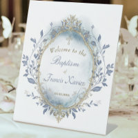 Baptism baby boy welcome Sign