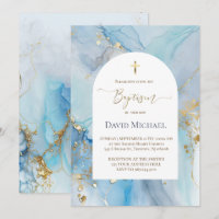 Baptism blue alcohol ink