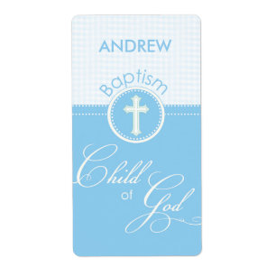 Baptism Blue Child of God, Customizable
