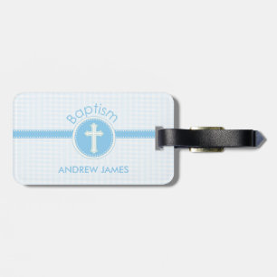 Baptism Blue Child of God, Customizable Luggage Tag