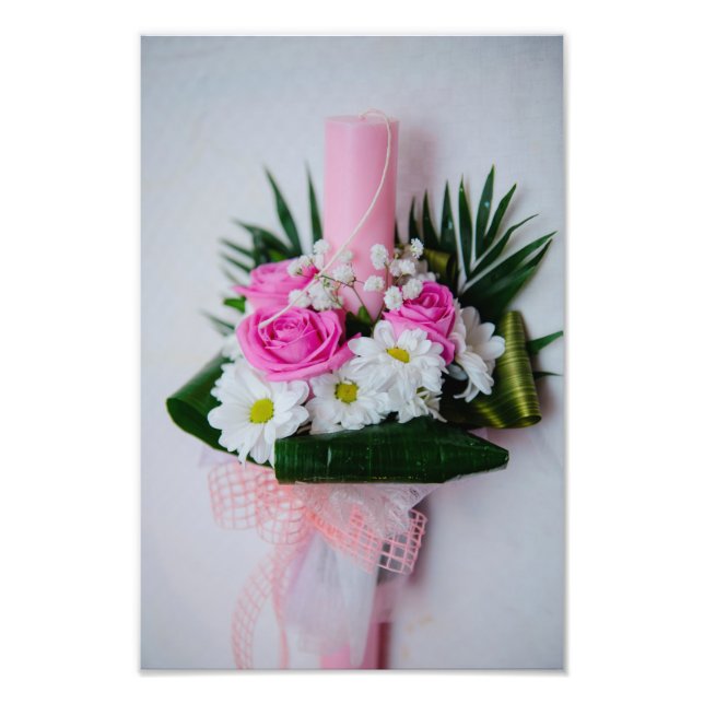 Baptism candle photo print (Front)