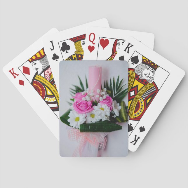 Baptism candle playing cards (Back)