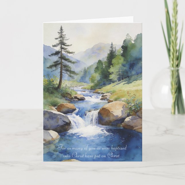 Baptism Card: Galatians 3:25-27 Card (Front)