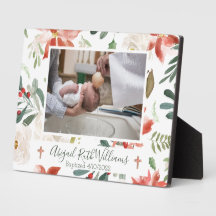 Baptism / Christened Date Christmas Floral Gift