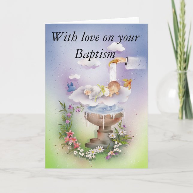 Baptism Christening baby Card (Front)