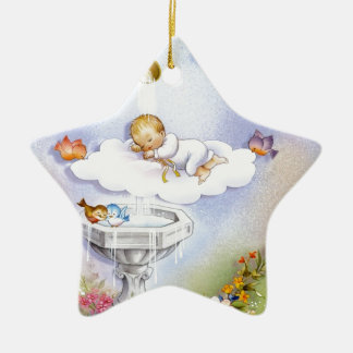 Baptism christening baby ceramic ornament