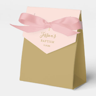 Baptism Christening Elegant Blush Pink Favor Box