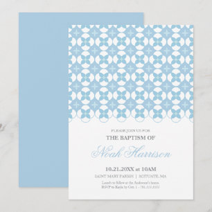 Baptism, Christening Invitation - Boy Invite