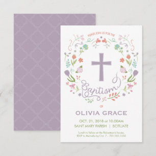 Baptism, Christening Invite for Girl - Customize