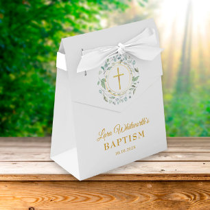 Baptism Christening Laurel Garland Favour Box