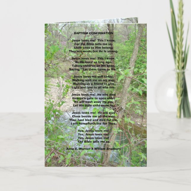 BAPTISM CONFIRMATION Greeting Card (Front)