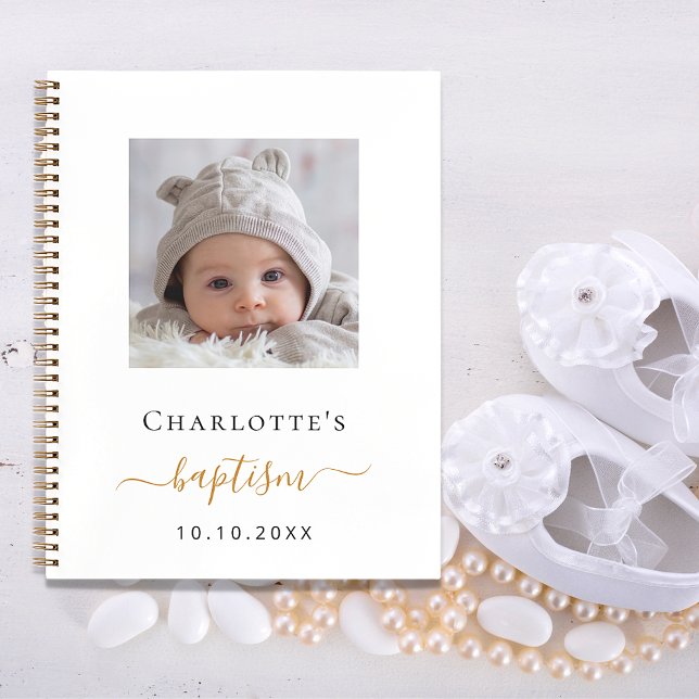 Baptism custom photo modern guest book (Creator Uploaded)