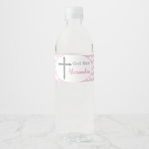 Baptism, Dedication, Christening Water Bottle Wrap Water Bottle Label