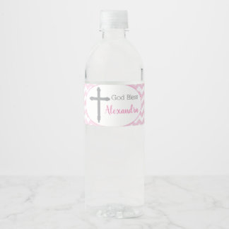 Baptism, Dedication, Christening Water Bottle Wrap Water Bottle Label