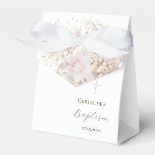 Baptism delicate bouquet favour box
