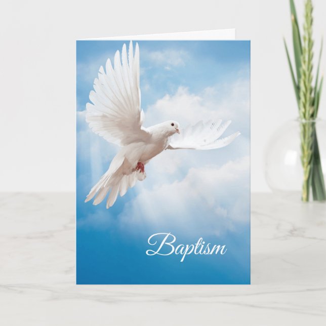 Baptism Dove Card (Front)