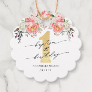 Baptism & First Birthday Thank You Favour Tags