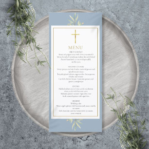 Baptism First Communion Confirmation Greenery Menu