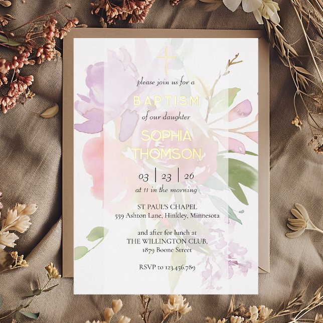 Baptism floral invitation (Creator Uploaded)