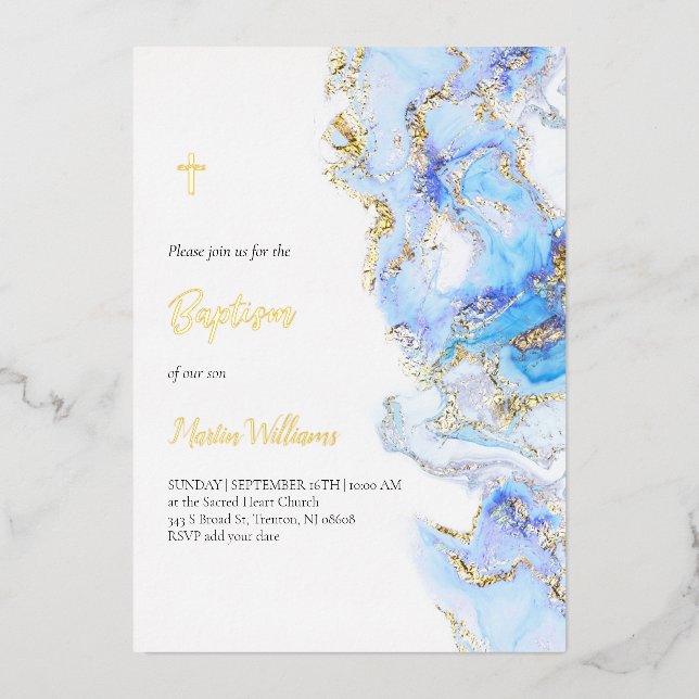 Baptism fluid marble design (Front)