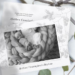 Baptism For Him | Simple Photo Grey Foliage Save The Date<br><div class="desc">Available here:
http://www.zazzle.com/store/selectpartysupplies</div>