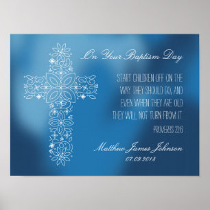 Baptism Gift - Customized Print w/ Bible Passage